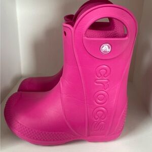 Crocs Kids Pink Rain Boots